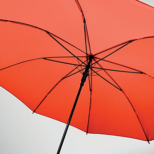 Additional Image 5 - an orange umbrella with a black handle
