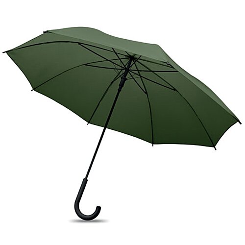 Additional Image 8 - a green umbrella with a curved handle