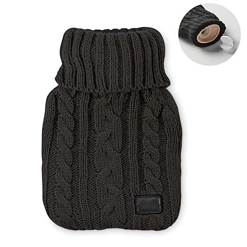 Additional Image 2 - a black knitted sweater with a brown handle