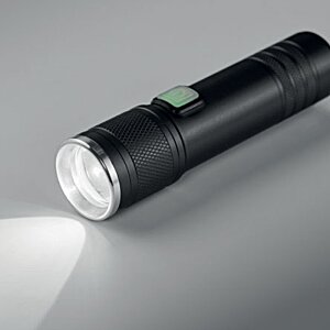 Additional Image 1 - a black flashlight with a light on it