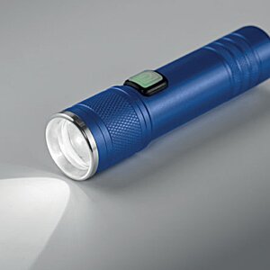 Additional Image 2 - a blue flashlight with a light on it