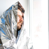Additional Thumbnail Image 1 - a man with a silver blanket over his head