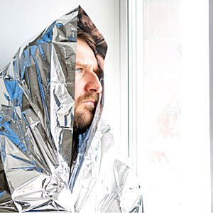 Additional Image 1 - a man with a silver blanket over his head