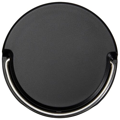 Additional Image 4 - a black circle with silver trim