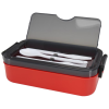 Additional Thumbnail Image 2 - a red and black lunch box with a black lid