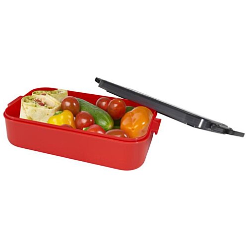 Additional Image 1 - a red container with vegetables and a knife