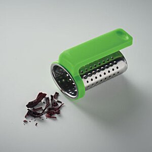 Additional Image 3 - a green and silver grater with a pile of red and black objects