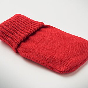 Additional Image 7 - a red knitted bag on a white surface