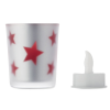 Additional Thumbnail Image 2 - a silver candle holder with red stars