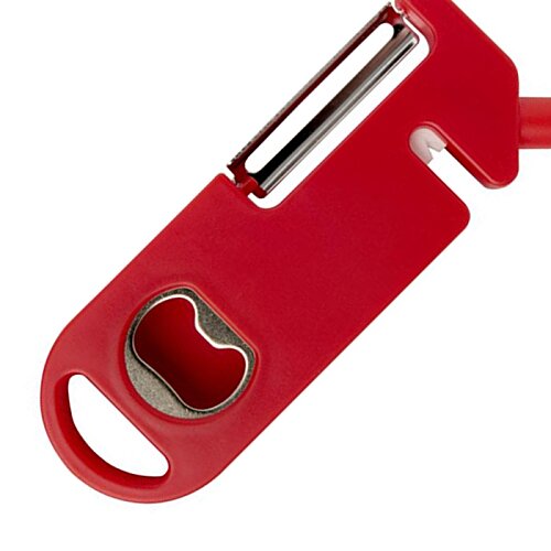 Additional Image 2 - a red bottle opener with a red cord