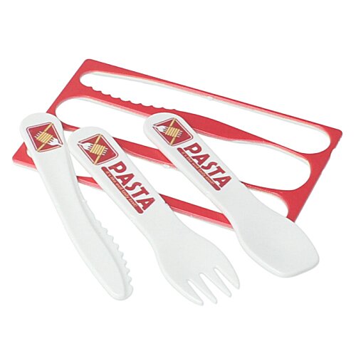 Additional Image 1 - a group of plastic forks and spoons