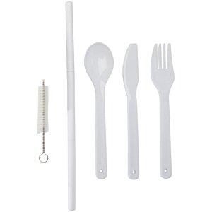 Additional Image 1 - a spoon and fork next to a straw