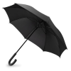 Additional Thumbnail Image 4 - a black umbrella with a curved handle
