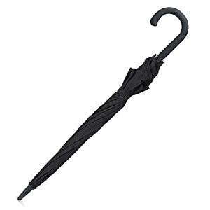 Additional Image 1 - a black umbrella with a curved handle