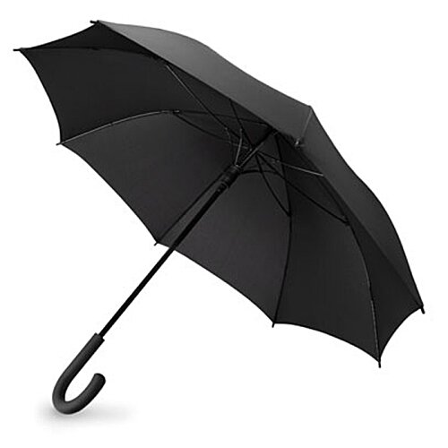 Additional Image 4 - a black umbrella with a curved handle