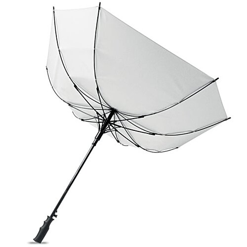 Additional Image 5 - a white umbrella with a black handle