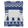 Additional Thumbnail Image 1 - a blue and white blanket with bells and a white square