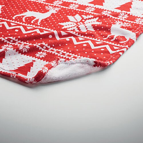 Additional Image 7 - a red and white cloth with reindeer designs