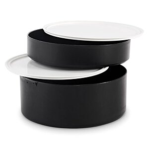 Additional Image 3 - a black and white round box