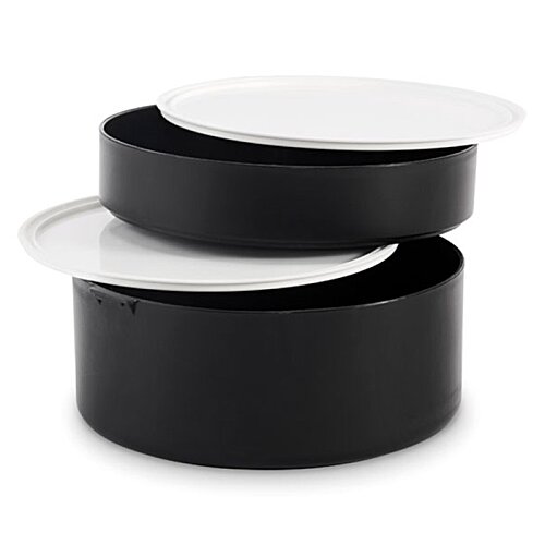 Additional Image 3 - a black and white round box