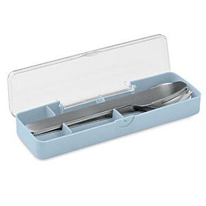 Additional Image 5 - a blue and white case with silver objects in it