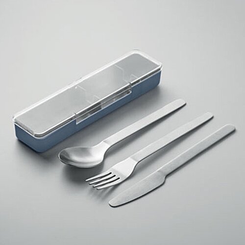 Additional Image 1 - a silverware set with a box and a spoon