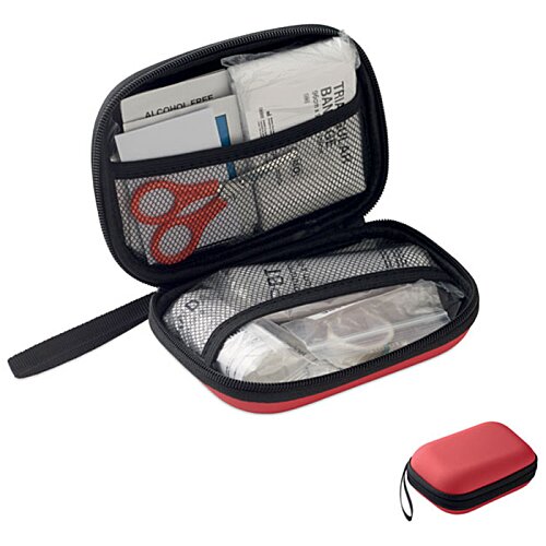 Additional Image 3 - a red and black case with a zipper