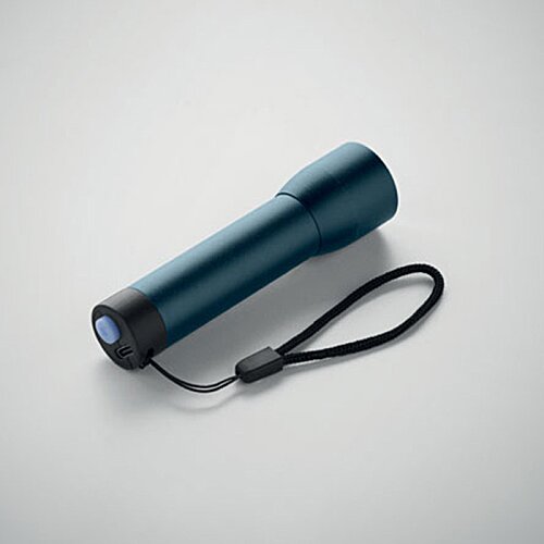 Additional Image 3 - a blue flashlight with a black cord