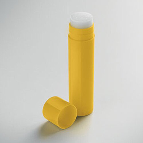 Additional Image 1 - a yellow lip balm with a white cap
