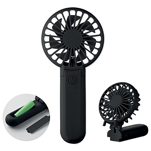 Additional Image 4 - a black fan with a round design
