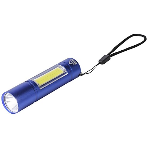 Additional Image 1 - a blue flashlight with a black strap