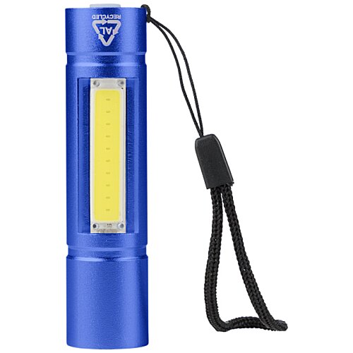 Additional Image 2 - a blue flashlight with a black strap