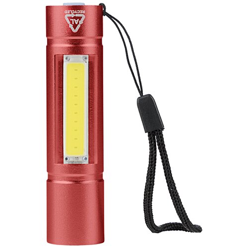 Additional Image 3 - a red flashlight with a black strap