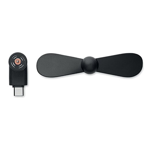 Additional Image 1 - a black fan with a small red button