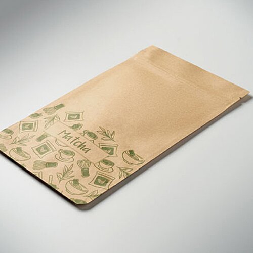 Additional Image 1 - a brown bag with green designs on it