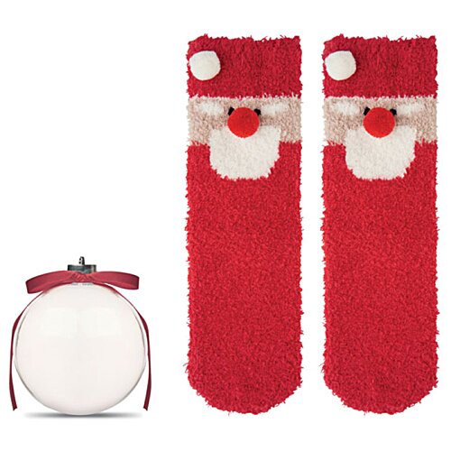 Additional Image 1 - a red sock with a white face