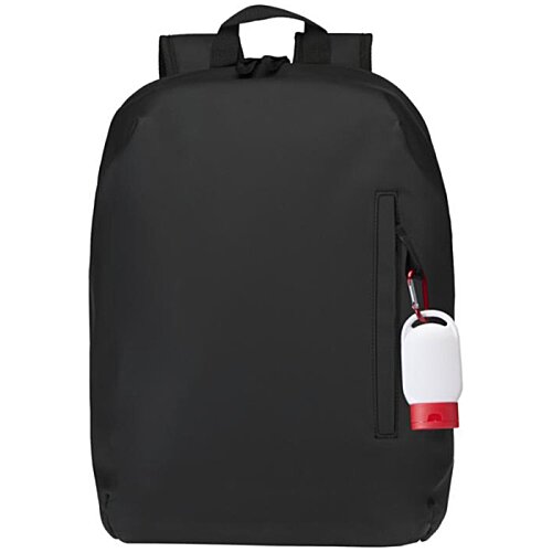 Additional Image 4 - a black backpack with a white label