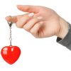 Additional Thumbnail Image 1 - a hand holding a key chain with a heart shaped object