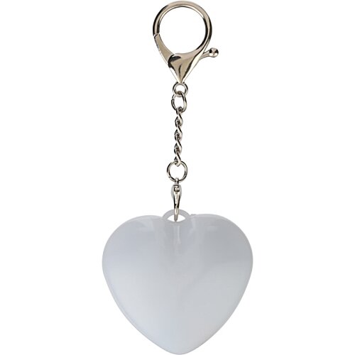 Additional Image 4 - a white heart shaped keychain