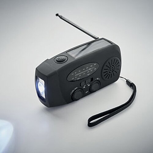 Additional Image 2 - a black radio with a light on it