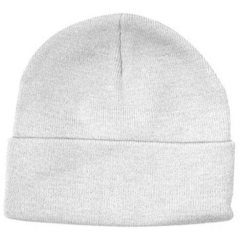 Additional Image 5 - a white beanie with a band