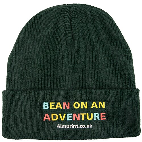 Additional Image 7 - a black beanie with colorful text