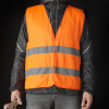 a person wearing a reflective vest