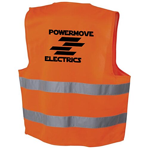 Additional Image 3 - an orange vest with reflective stripes