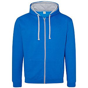 Additional Image 2 - a blue jacket with a white zipper