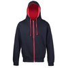 View Image 7 of 10 of AWDis Varsity Zipped Hoodie - Embroidered
