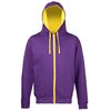 View Image 9 of 10 of AWDis Varsity Zipped Hoodie - Embroidered