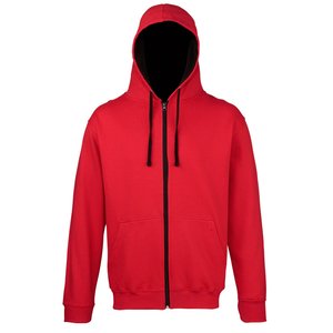 Additional Image 2 - a red jacket with a black zipper