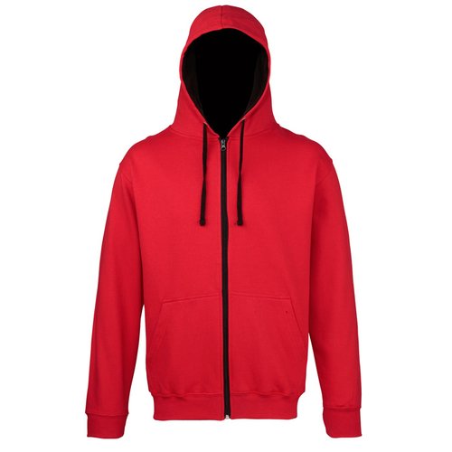Additional Image 2 - a red jacket with a black zipper