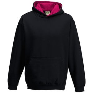 Additional Image 1 - a black and pink hoodie